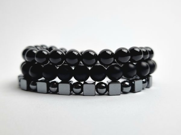 armband mannen zwart kralen